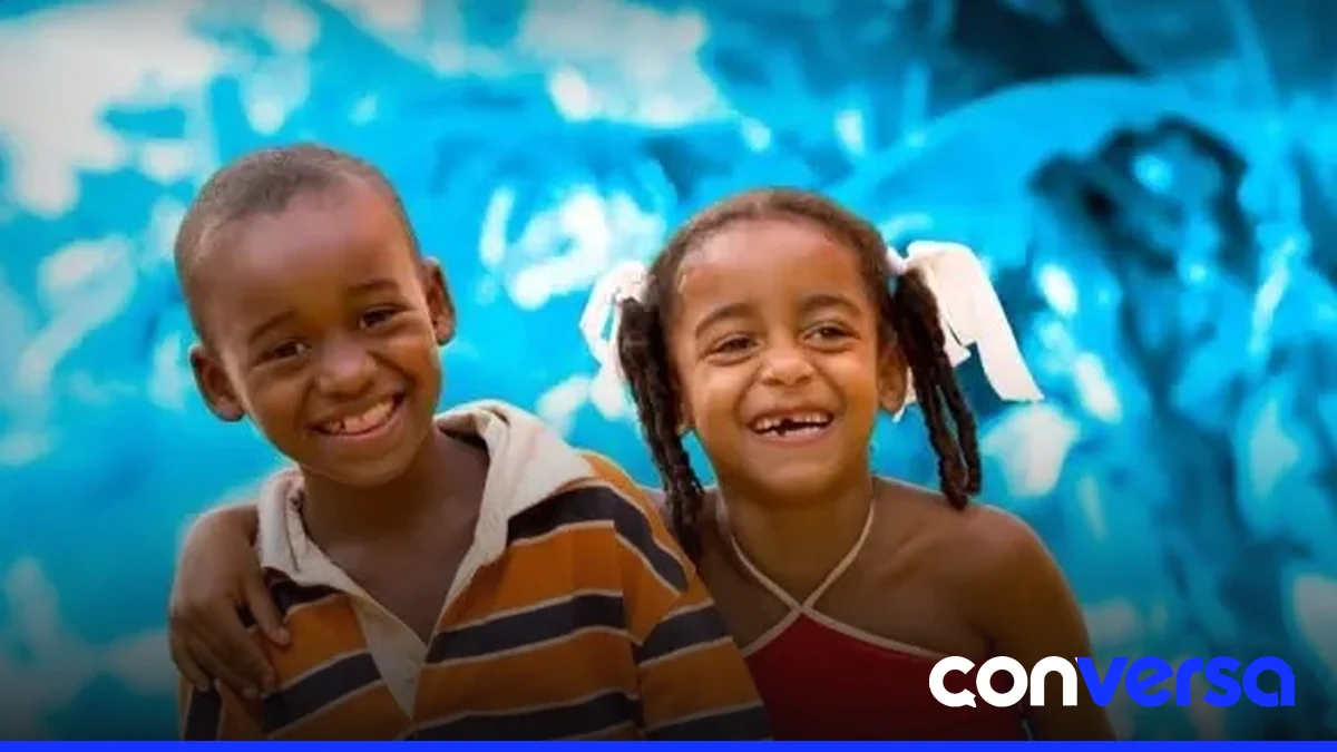 Niños y niñas en un hogar familiar, en República Dominicana.